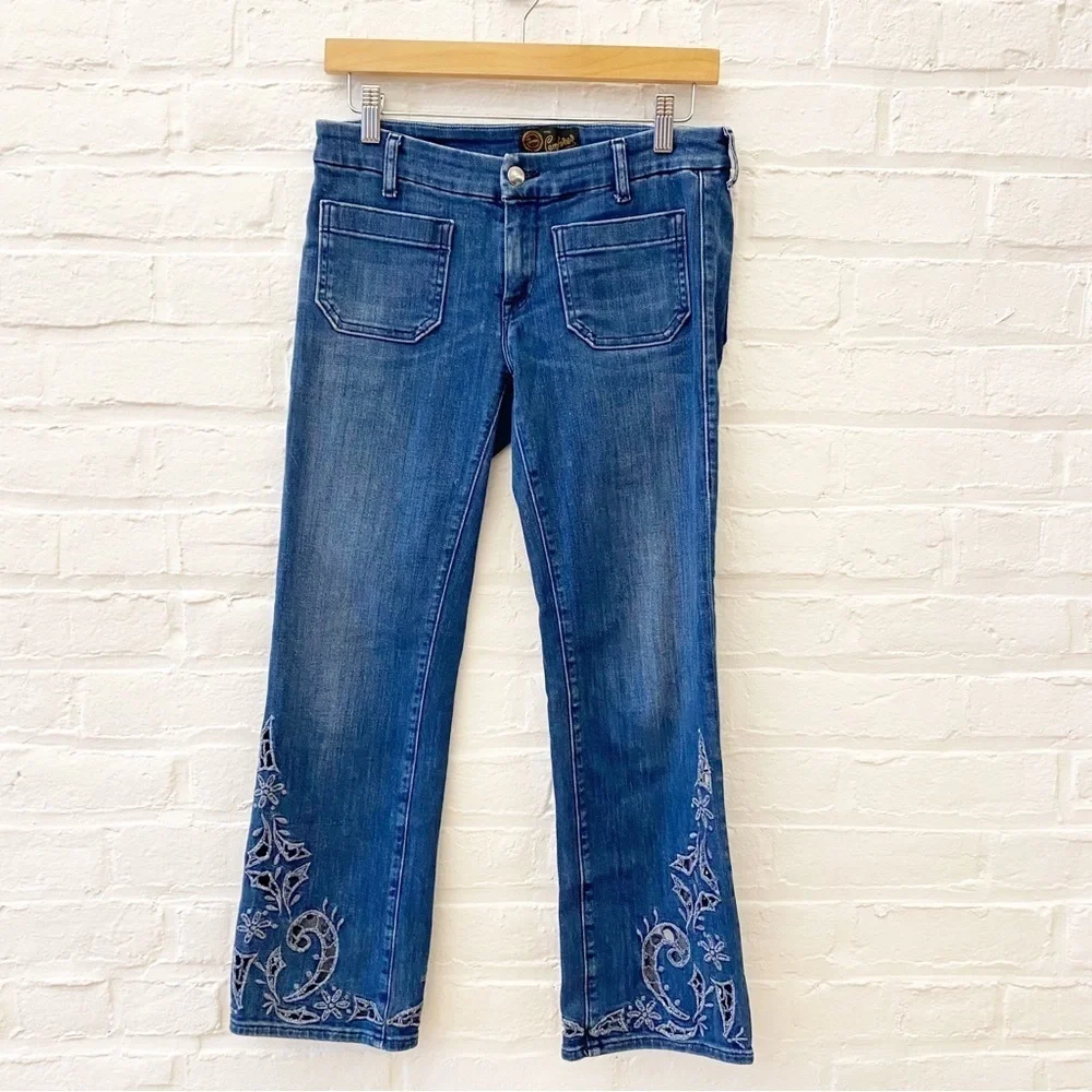 Seafarer || Lord Jim Cropped Jeans Cutout Detail in Blue 27_2